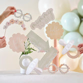Floral Baby Shower Photo Booth Props 10pk